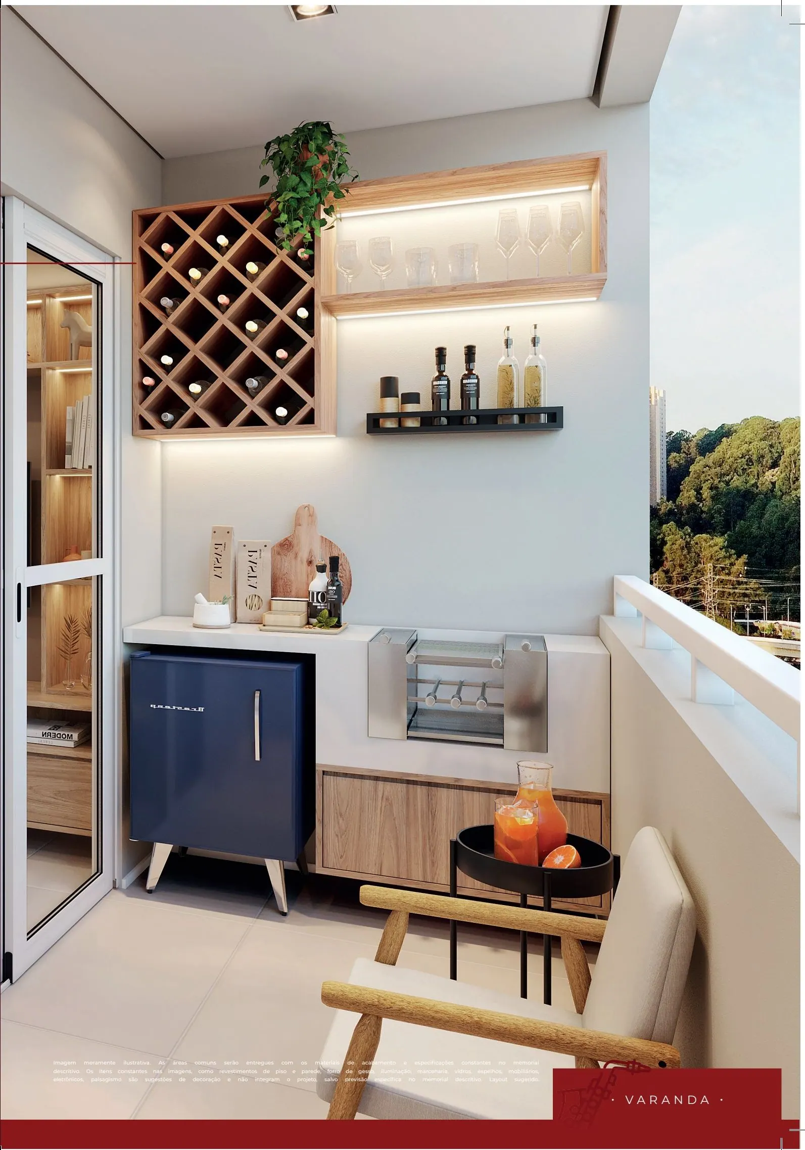 Varanda do apartamento Sinfonia Emccamp em Santo Amaro