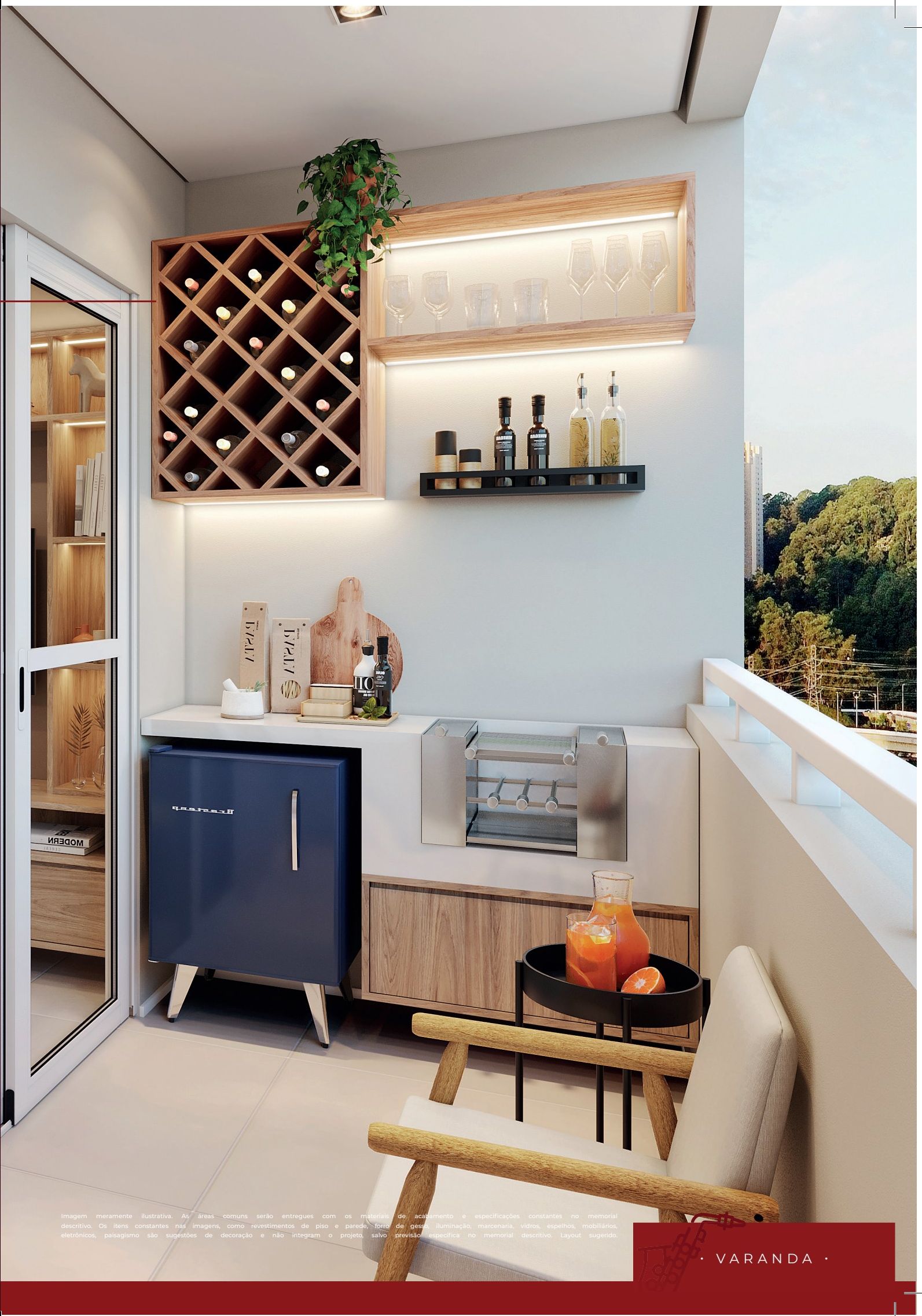 Varanda do apartamento Sinfonia Emccamp em Santo Amaro